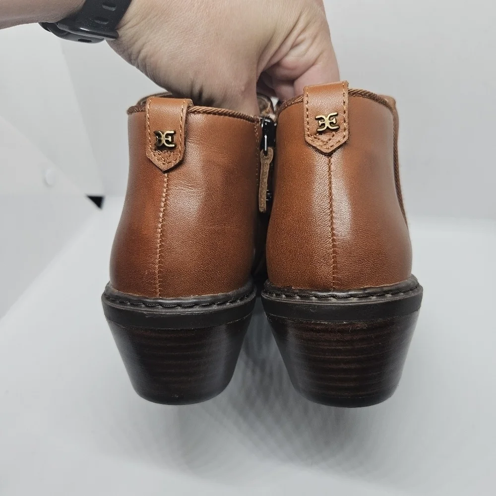 Sam Edelman Pryce Kids brown leather ankle boots size 3